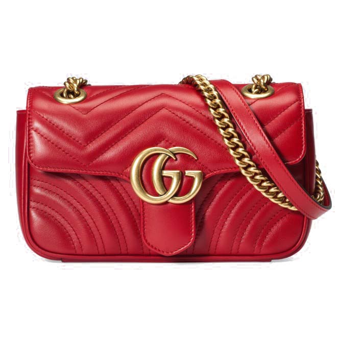 G*u*i gg marmont matelassÉ mini bag ‎446744   (23*14*6cm)